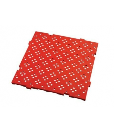 Caillebotis Clipsables Anti-dérapants - 50*50 - Rouge - L2G