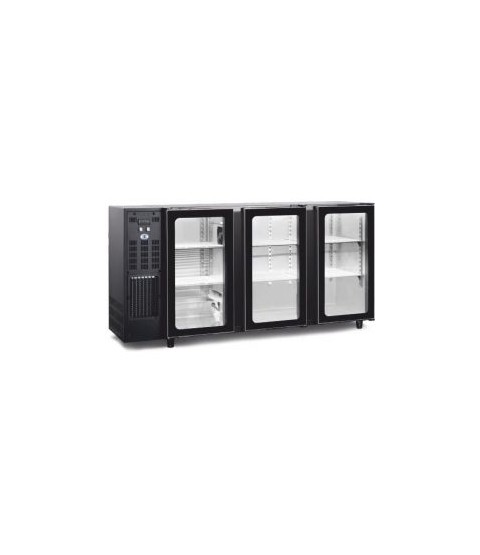 ARRIÈRE BAR - 2295mm - 3 PORTES BATTANTES VITRÉES