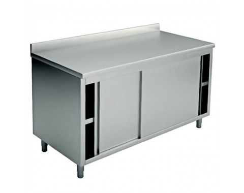 Table inox avec porte