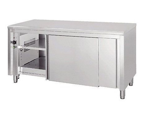 Meuble chauffant inox